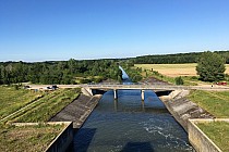 Rzeka Bystrzyca przy Zalewie Mietkowskim