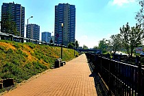 Trasa rowerowa w centrum Katowic