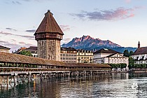 Lozanna - Most Kapliczny i Pilatus w tle