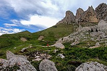 Zjazd do Przełęczy Gardena