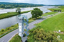 Wartownia graniczna nad Łabą w Niemczech.