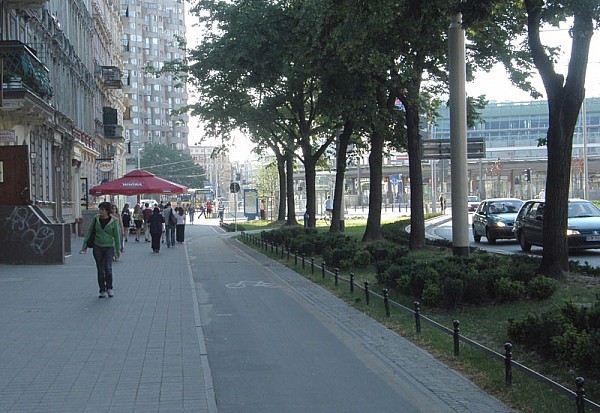 Ścieżka rowerowa przy Pl. Gunwaldzkim