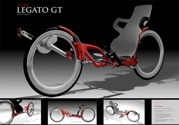 Poziomy rower (Recumbent Bicycle) - design by Mathew Zurlinden