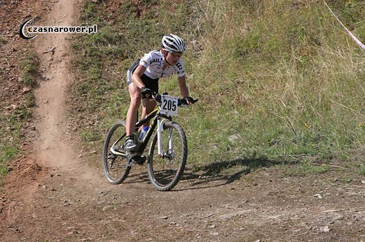 Maja Włoszczowska podczas wyścigu xc w Kielcach