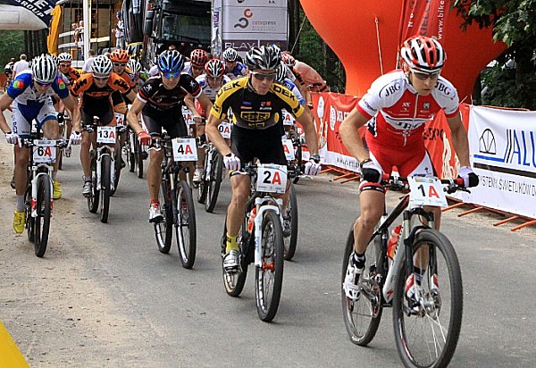 Start wyścigu sztafet MP  Kielcach