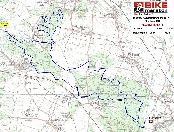 Trasa dystansu MEDANO 2012