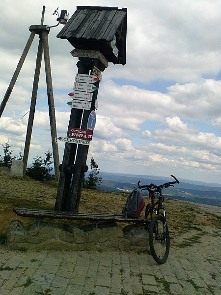 mtb szlakami beskidu niskiego i sadeckiego 15.08.2013r./na szczycie jaworzyny krynickiej