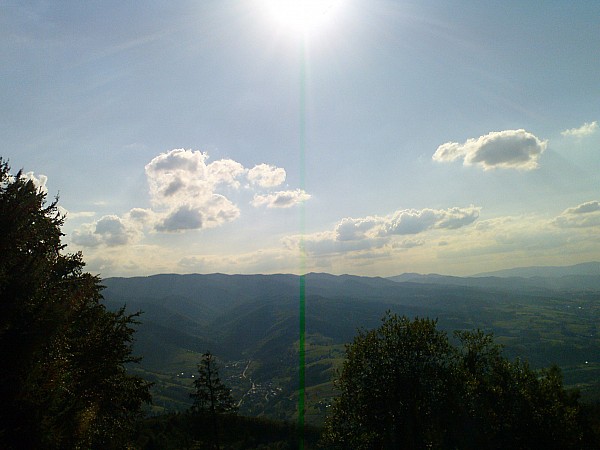 mtb szlakami beskidu niskiego i sadeckiego 15.08.2013r./panoramz e szlaku niebieskiego na rytro