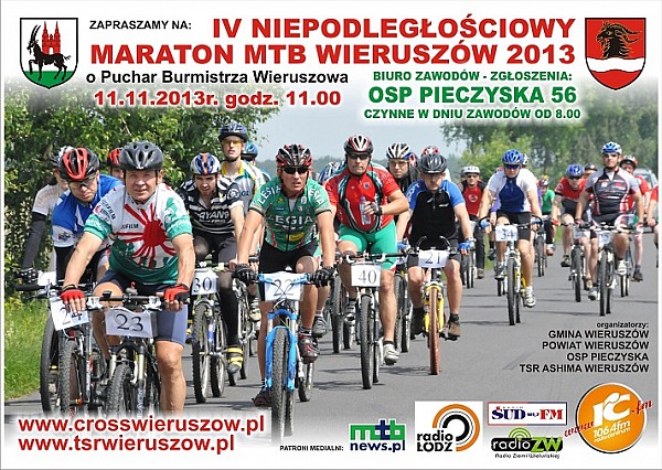 IV NIEPODLEGŁOŚCIOWY MARATON MTB WIERUSZÓW 2013