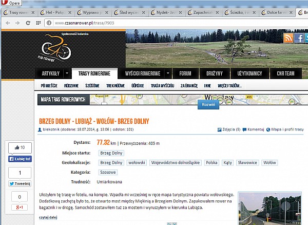 Trasa  Brzeg Dolny - Lubiąż - Wołów- Brzeg Dolny | 11pt