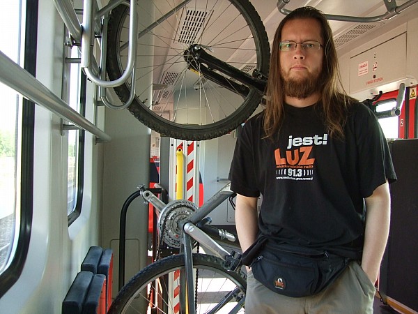 2015-07-23 Rower w pociągu - Częstochowa-Łódź