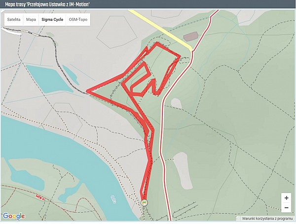 Krótka techniczna runda wytyczona w Lasku Osobowickim.
