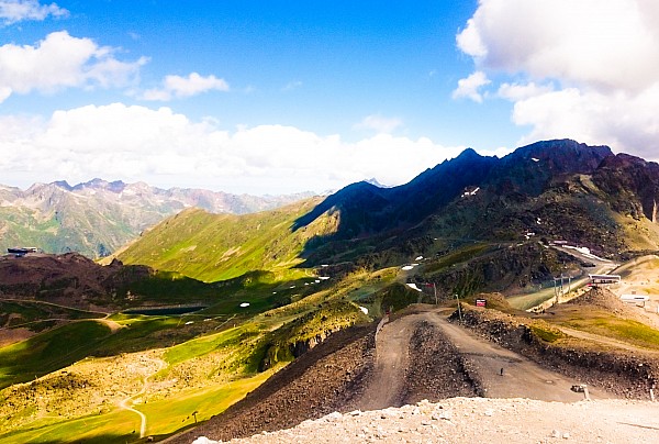 Widok z Greitspitze  w czwartowe południe