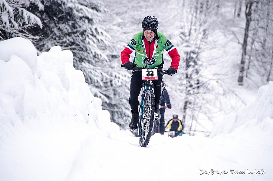 W takiej scenerii ścigaliśmy się na ŻEBRAK w Komańczy 18 lutego 2017r.