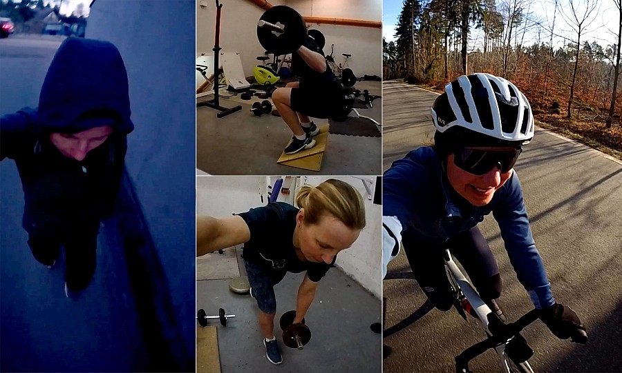 7 tydzień od skręcenia kolana. Bieg tyłem na wyjeździe z garażu, siłownia, rower.