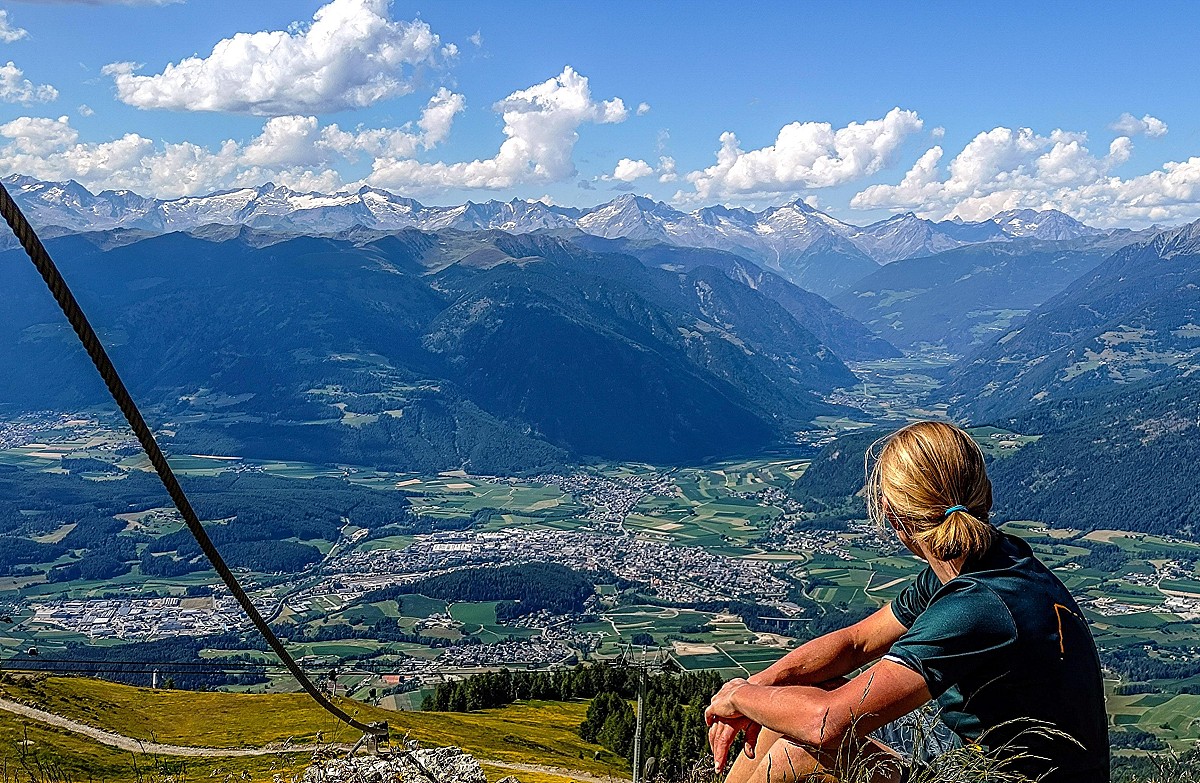 Na szczycie Kronplatz, widok na okolicę